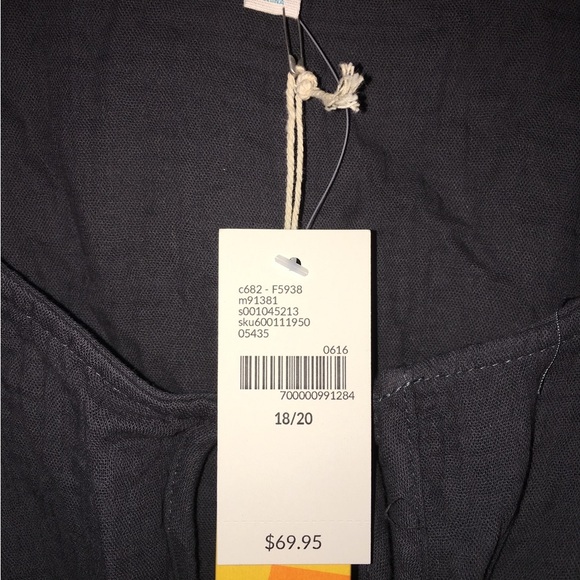 NWT -Lane Bryant - C & C California -  Charcoal Beach Kaftan - - Picture 2 of 2